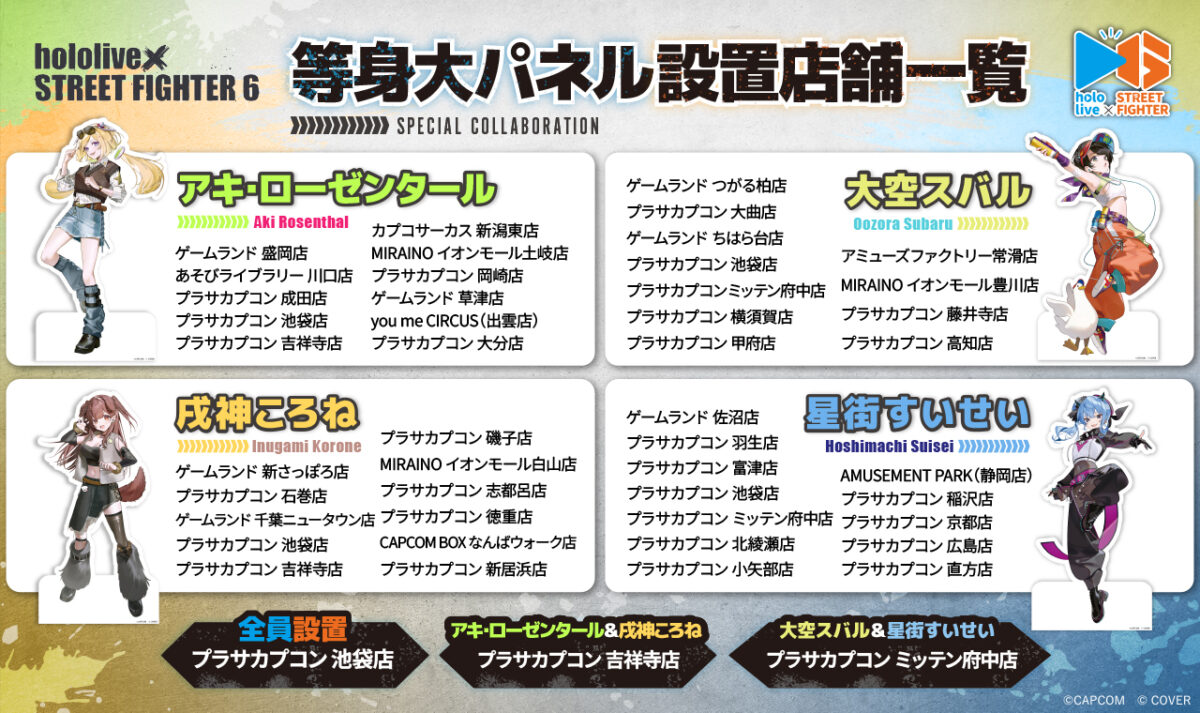 ストリートファイター6』と「ホロライブ」のコラボ第2弾が開催！ ホロ 