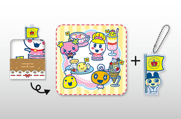 カップケーキハンドタオル(アクリルキーホルダー付き)