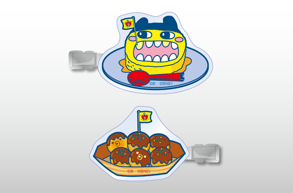 前髪クリップセット(まめっちメニュー&ござるっちメニュー)