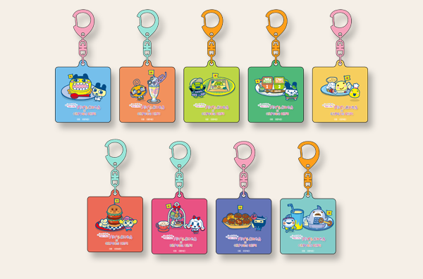 カラーアクリルキーホルダー