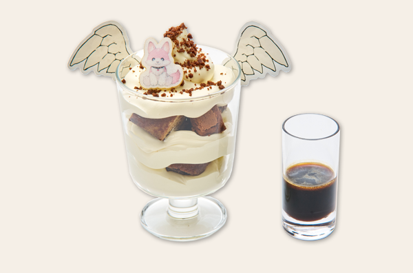 助手くん行くよ～！　無垢ナルアフォガード風ティラミスデザート