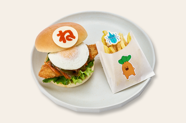 ねぽらぼのね！　フィッシュバーガー＆虹色ドスヘラクレスポテトのHappy贅沢セット