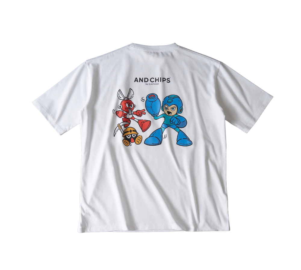 【& CHIPS】06 COLLECTION × ロックマンTシャツ（White）