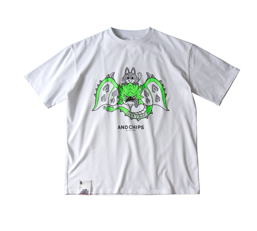 【& CHIPS】06 COLLECTION × モンスターハンターTシャツ（White）