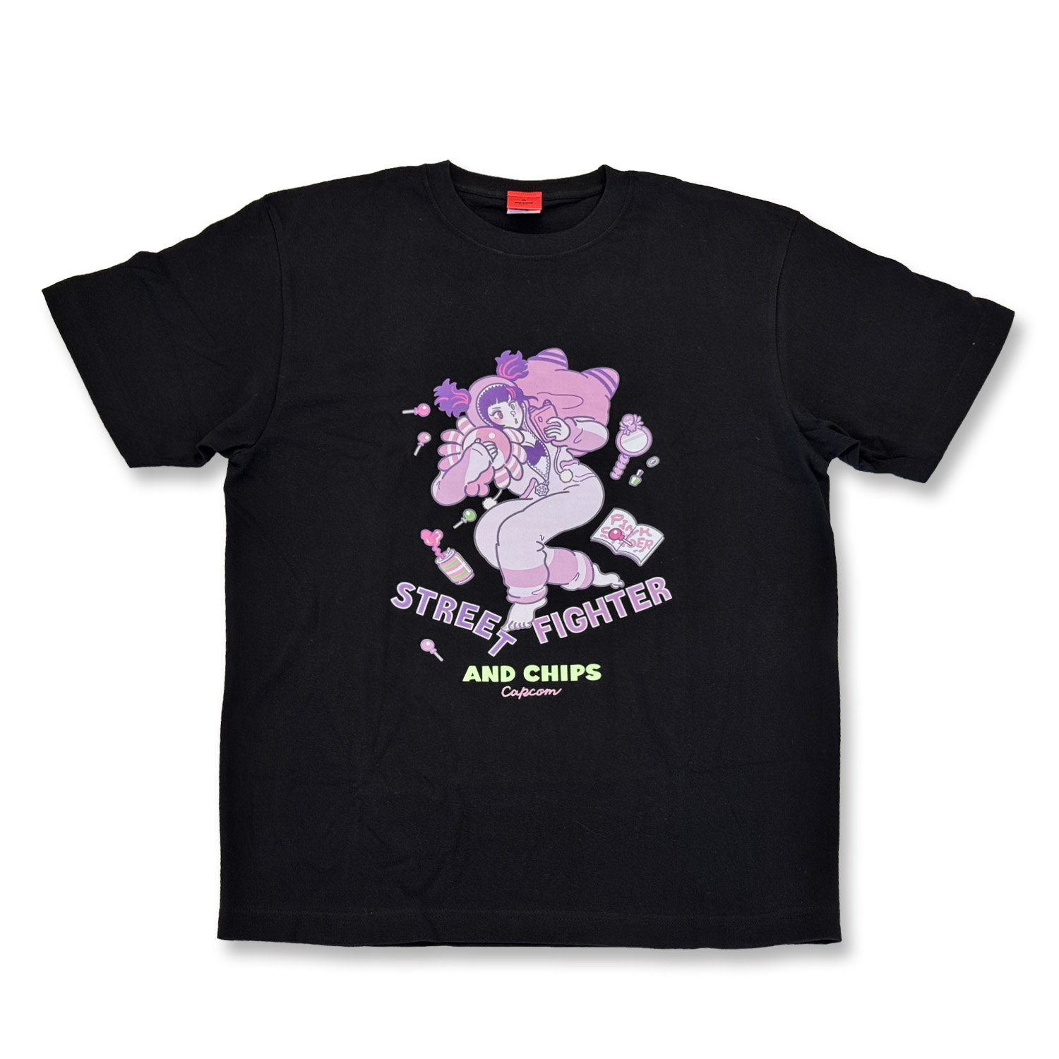 AND CHIPS STREET FIGHTER 6 by SANLEMO Tシャツ ジュリ 黒