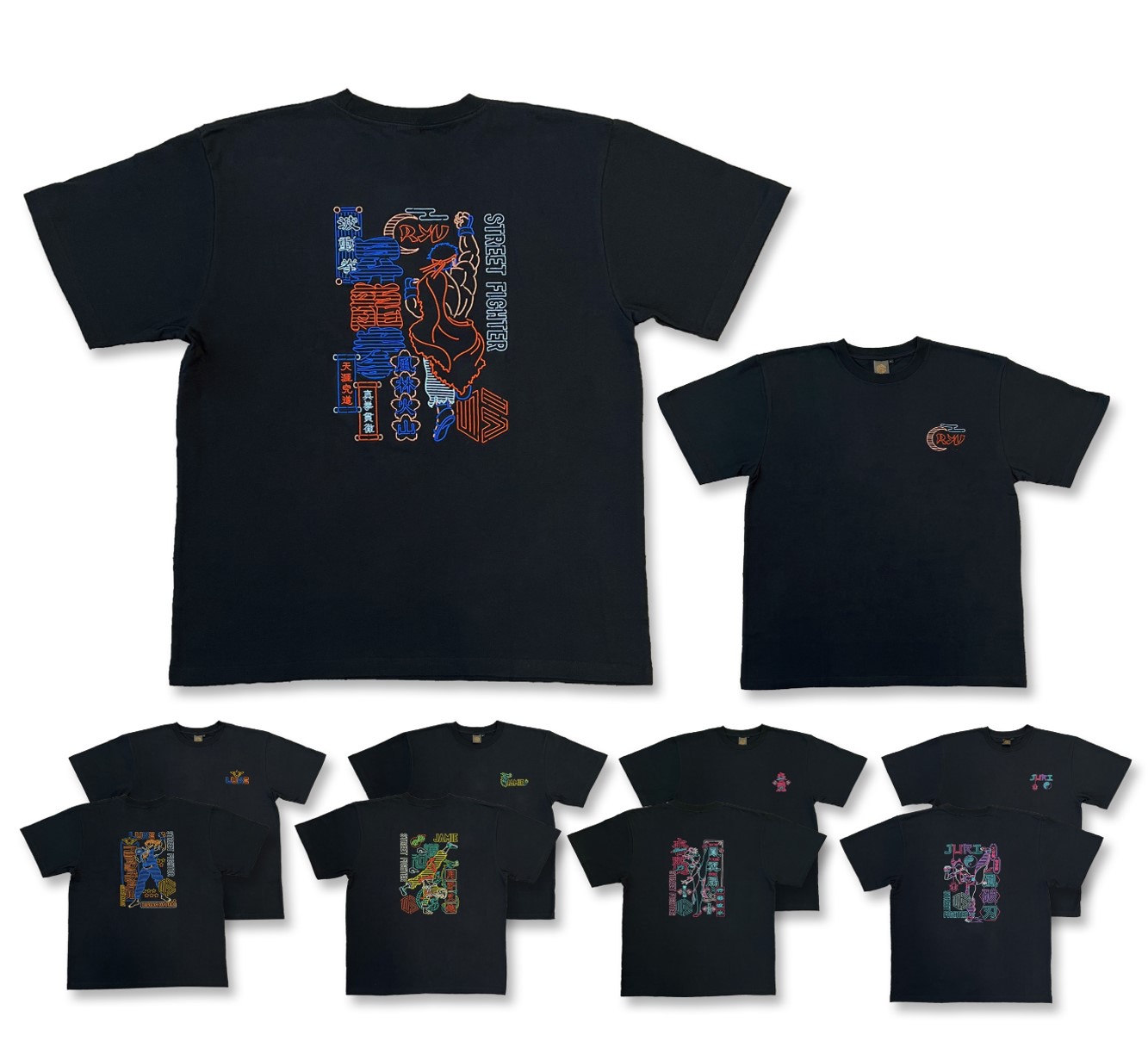 STREET FIGHTER 6 Neon Design 刺繍Tシャツ