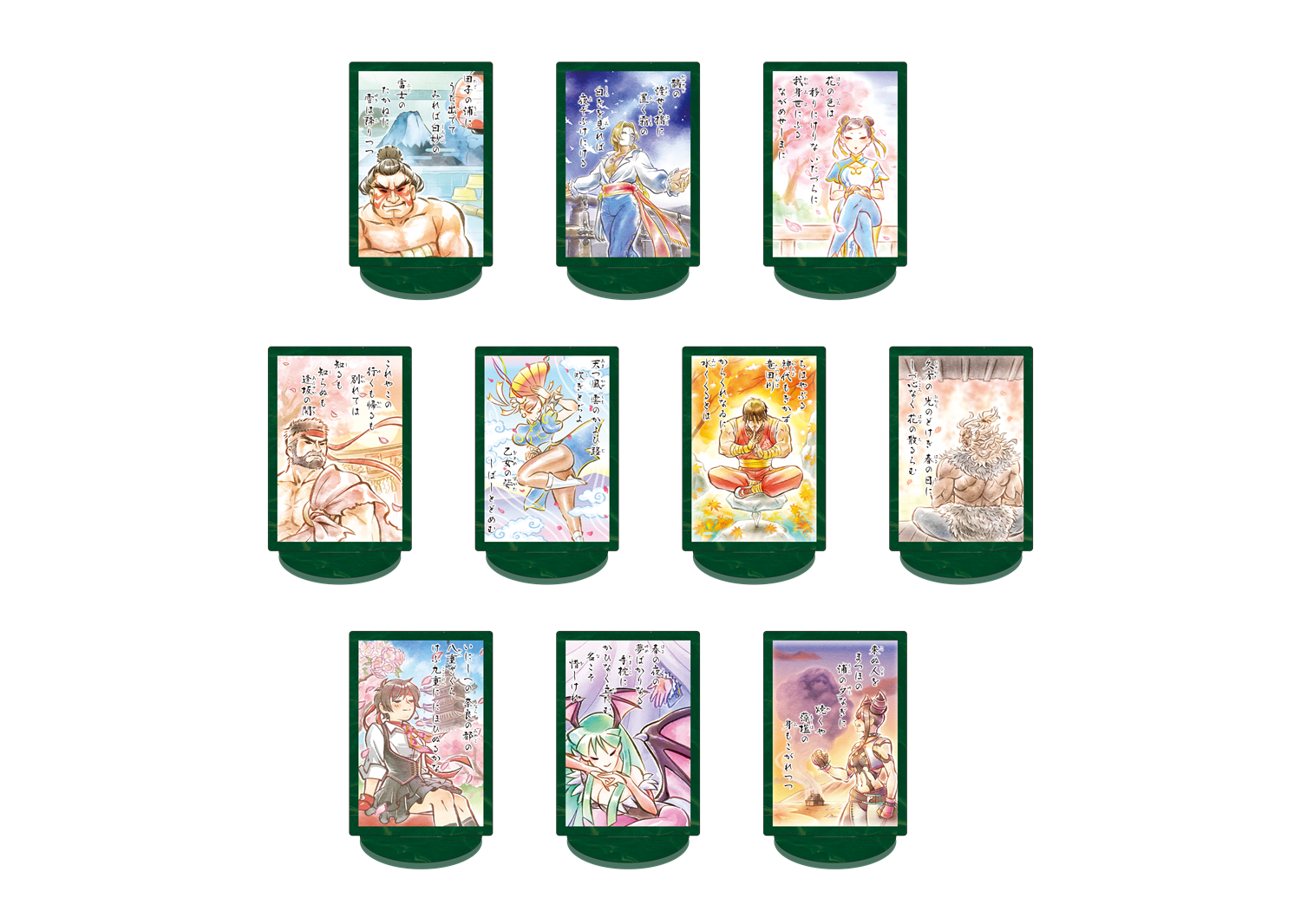 カプコンファイティング百人一首　絵札アクリルスタンド