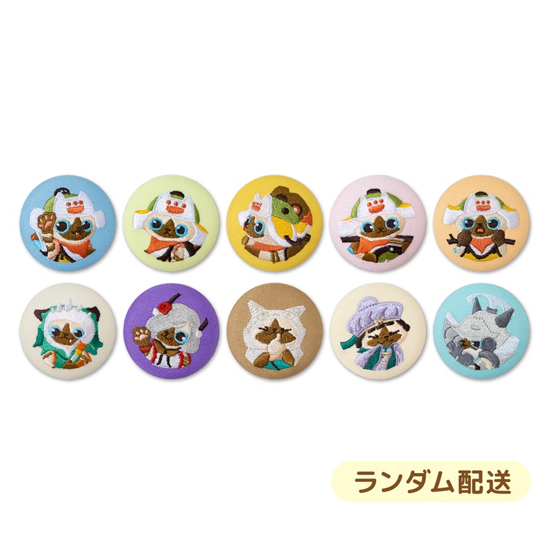 ボクも行く！オトモアイルーコレクション　トレーディング 刺繍缶バッジ