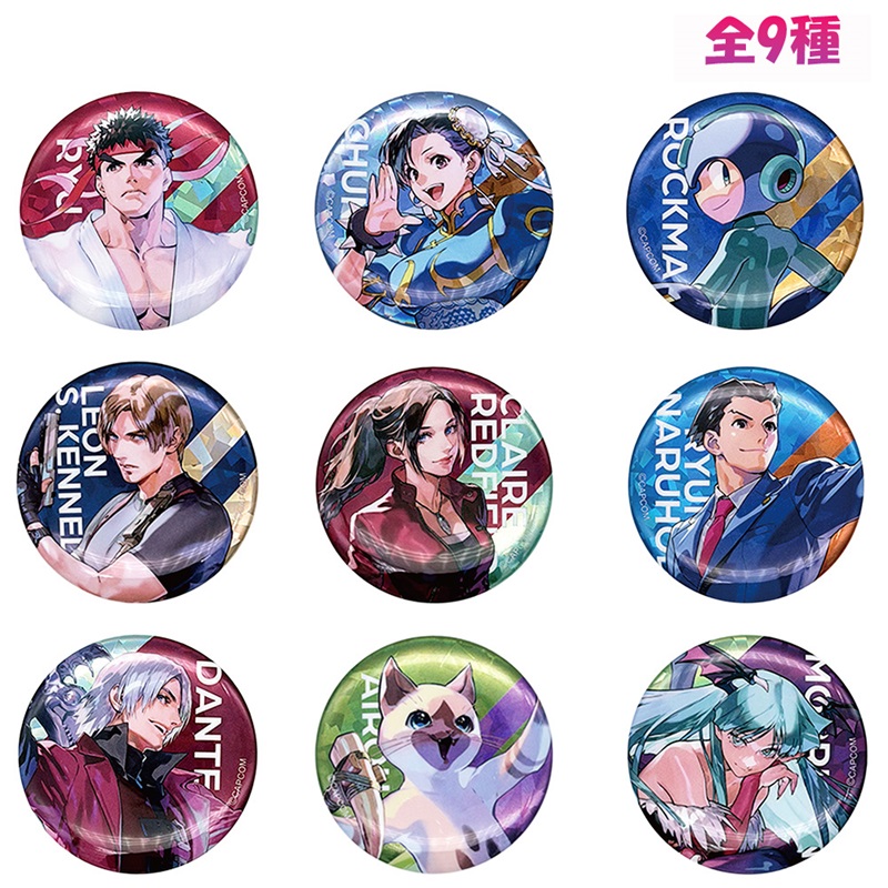 ALL CAPCOM – Artworks by 実田千聖　ホログラム缶バッジ