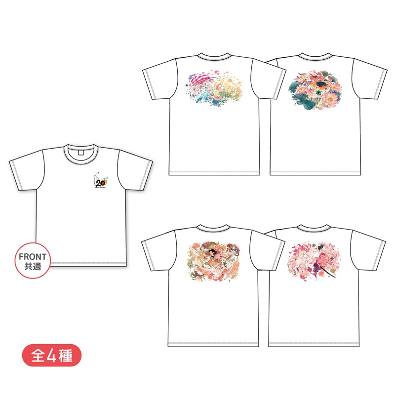 大神20th×おはるちゃん ～花咲く筆しらべ～　バックプリントTシャツ