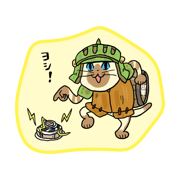 モンスターハンター×仕事猫 ダイカットタオル(ヨシ！)