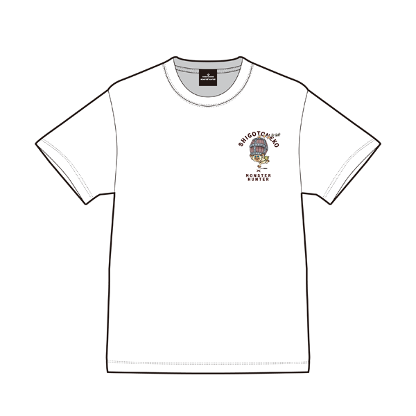 モンスターハンター×仕事猫 フルカラーTシャツ（えらいこっちゃ）