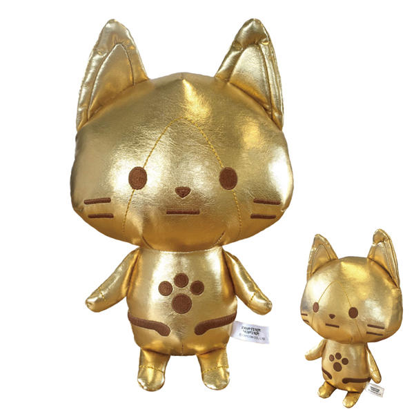モンスターハンターデフォルメぬいぐるみアイルー金生地ver