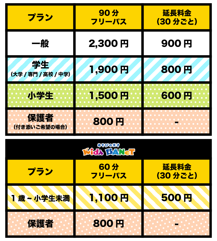 バリューシーズン料金表