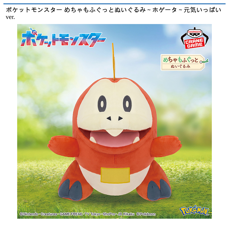 ポケットモンスター めちゃもふぐっとぬいぐるみ～ホゲータ～元気いっぱいver.