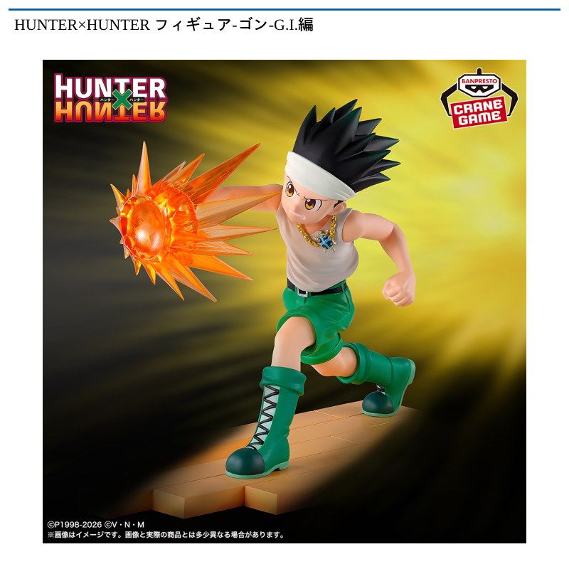 HUNTER×HUNTER フィギュア-ゴン-G.I.編