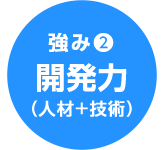 強み（2）開発力　（人材+技術）