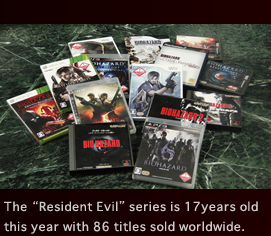 The "Resident Evil" series is 17 years old this year with 86 titles sold worldwide.