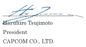 Haruhiro Tsujimoto, President, Capcom, Co. Ltd.