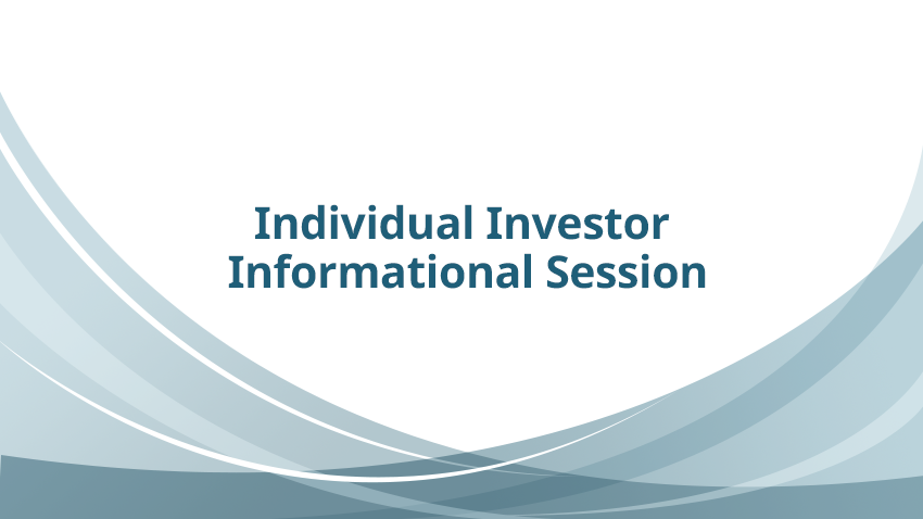 Individual Investor Informational Session